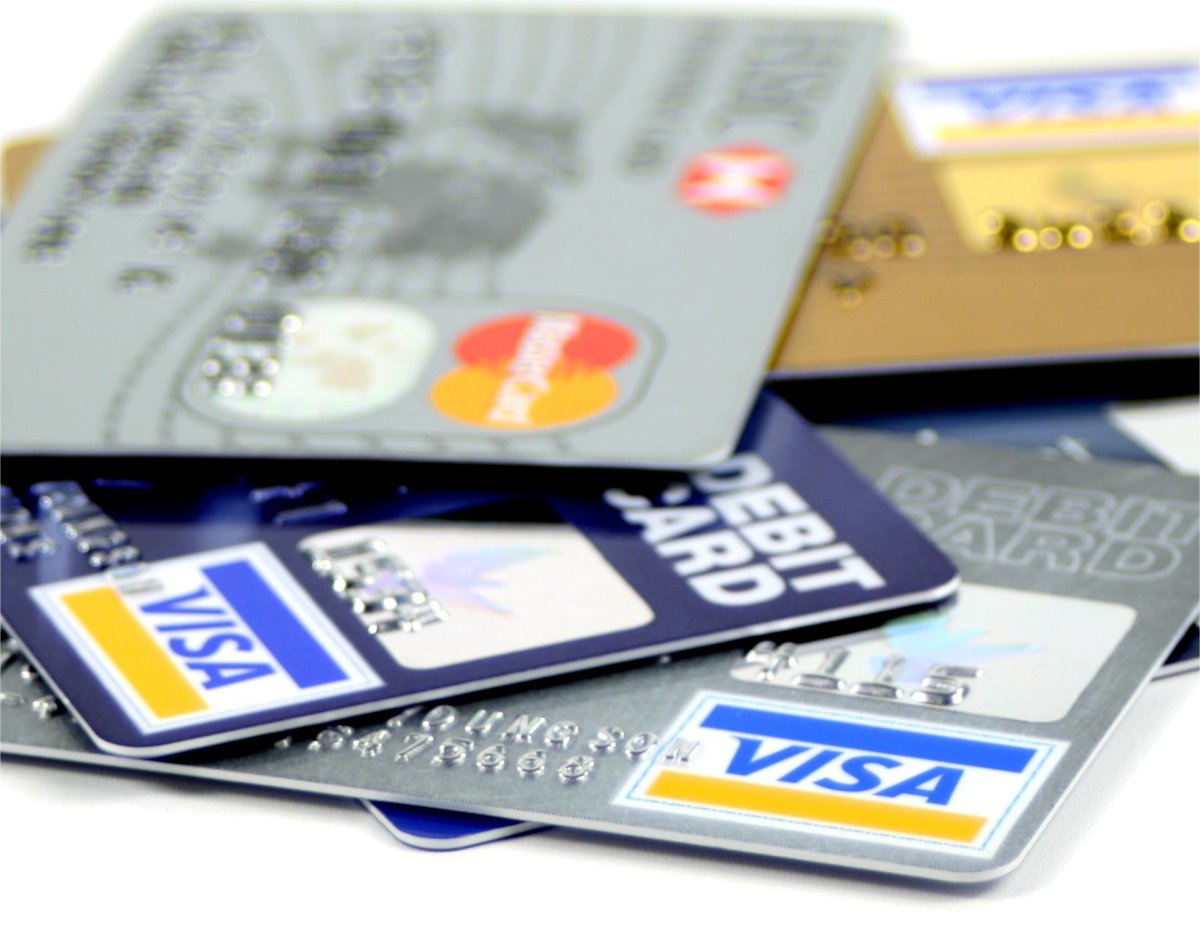 A set of credit cards
